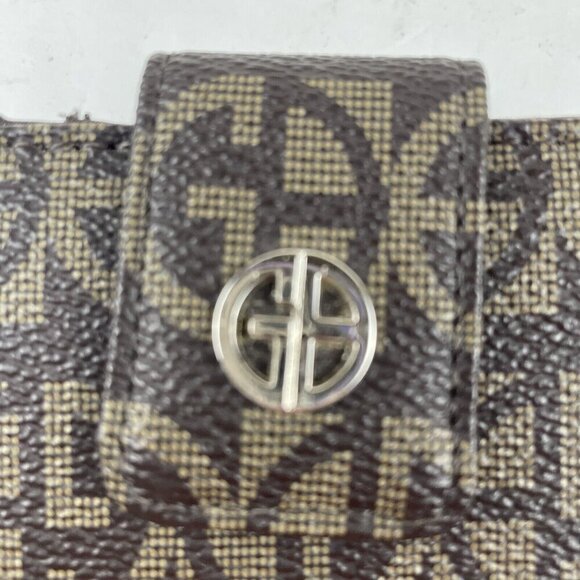 Giani Bernini Leather Framed Wallet Card Slots Snap Closure Coin Pocket Brown - Picture 4 of 10